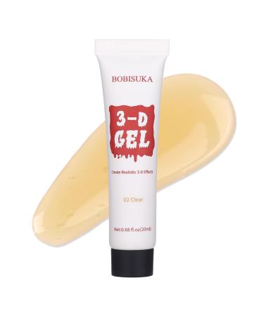 Halloween SFX Makeup 3-D Gel Professional Special Effects Makeup Gelatin for Realistic Wounds Scars Fake Skin and Prosthetics for Stage Screen Theater and Cosplay (Clear)