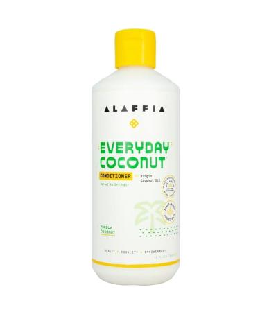 Alaffia Hair Care Everyday Coconut Conditioner Daily Moisturizer Wavy & Curly Hair Products Vitamin E Virgin Coconut Oil Ginger Extract 16 Fl Oz 16 Fl Oz (Pack of 1)