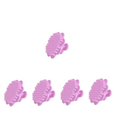 FRCOLOR Pack of 5 Cleaning Brush Makeup Remover Face Sponge Tool Face Massager Made of Silicone Exfoliating Face Brush Face Washer Washer Man 5.20X5.20X3.00CMx5pcs
