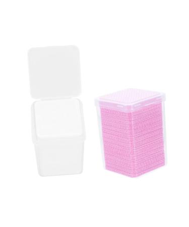 NOLITOY 200pcs Eyelash Cleaning Pads Makeup Remover Cotton Pads Extension Nail Gel Glue Cleaning Cotton Pads Professional Nail Polish Eye Lash Cleaner Squeegee Major White