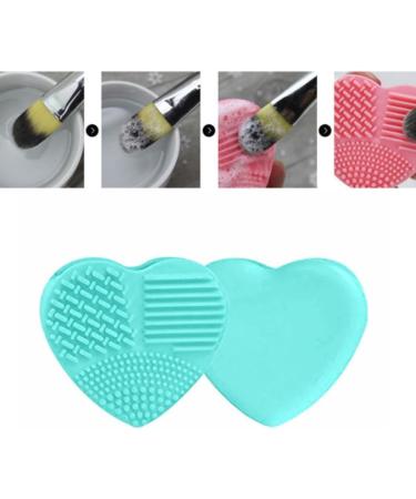 Makeup Brush Silicone Heart-Shaped Makeup Brush Cleaning Brush Heart-Shaped Egg Brush Cleaning Tool Beauty Brush(Green) - Buy Online on SooperMarket.com