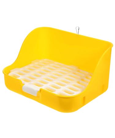 CORHAD Box Rabbit Toilet Pet Toilet Bunny Toilet Pet Supply Pet Training Corner Bunny Potty Rabbit Potty Pet Pee Toilet Pet Drawer Potty Pet Potty Pet Litter Tray Little Pig Pee Toilet 28.5X23.5X15.5CM Yellow