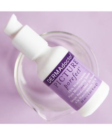 DERMAdoctor Picture Porefect Serum - 15% Niacinamide & Vitamin C with Peptides | Face Primer & Pore Minimizer for Discoloration Correction - 1.01 fl oz - Buy Online on SooperMarket.com