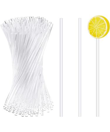 Fayme 100 Pieces 6 Inch Acrylic Lollipop Sticks Clear Reusable Acrylic Rods for Making Lollipops Cake Pops Candies Chocolates - Buy Online on SooperMarket.com