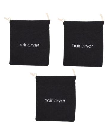 HAPINARY 3pcs Hair Dryer Storage Bag Hairdryer Organizer Accesories Hair Dryer Pouch Hair Bags Handbag Fabric