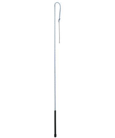 Weaver Leather Livestock Whip with Rubber Handle, Blue/White, 50"
