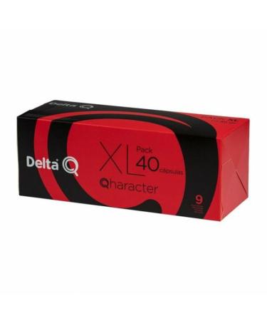 BOX OF 40 COFFEE CUPS QHARACTER - INTENSITY 9 - COMPATIBLE WITH DELTA CAFETERS