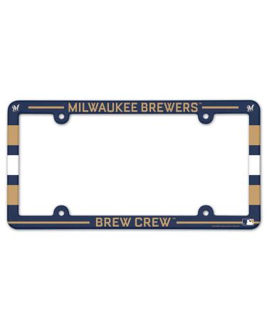 WinCraft MLB Milwaukee Brewers LIC Plate Frame Full Color