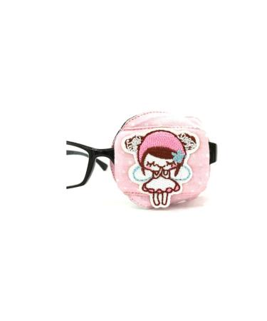 Single Lovely Cartoon Eye Patch Glasses Cover Lazy Training Amblyopia Strabismus Corrected Eye Patches for Children's - (Little Girl Pattern) Left Eye
