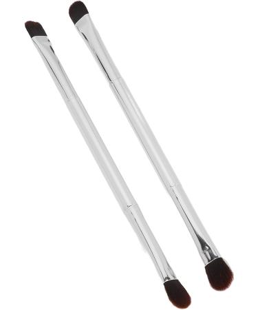 Double Ended Eyeshadow Brush with Soft Fiber Hair Professional Silver Makeup Brush Concealer Brush for Women and Makeup Artist Even Powder Grasping Electroplated Handle  - Buy Online on SooperMarket.com