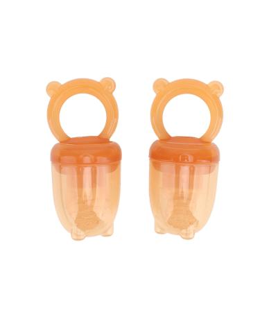 Fresh fruit feeder pacifier for dental relief soft pedagogical 2 pieces anti-losing silicone for at home for toddlers