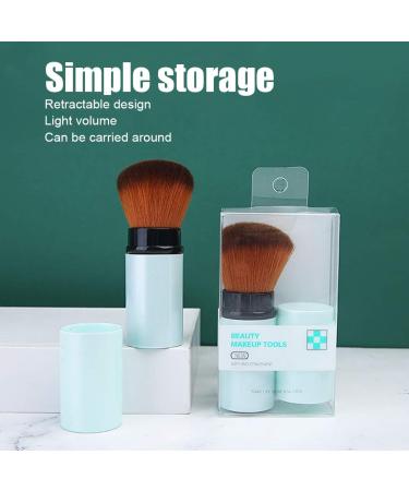 Portable Powder Brush for Flawless Makeup | Travel-Friendly Cosmetic Brush with Lid - Ideal for Blush & Primer - Buy Online on SooperMarket.com