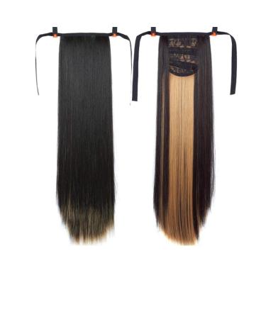 Wig Piece 18-38 Inch Straight Drawstring Ponytail Synthetic Hair Piece Pony Tail Clipped Into Hair Extension 28inches B106