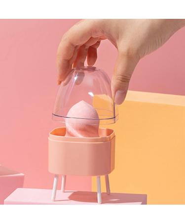 Clear Pink Makeup Sponge Holder | Dustproof & Breathable Beauty Stand for Makeup Eggs - International Shipping Available - Buy Online on SooperMarket.com
