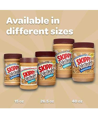 Skippy Natural Creamy Peanut Butter 26.5 oz - Smooth and Delicious - Buy Online on SooperMarket.com