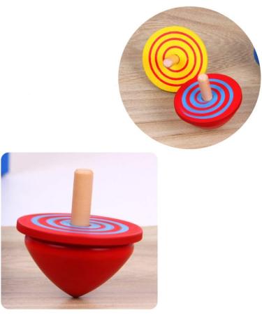 YeahiBaby Wooden Spinning Top - Traditional Colorful Wooden Toy Set for Kids (4 Pieces) - Perfect Gift for Children - Buy Online on SooperMarket.com