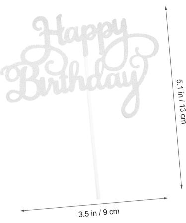 Warmhm Cupcake Toppers Birthday 20pcs Birthday Cake Insert Paper Bath Products Glitter Baby Cake Topper Birthday - Buy Online on SooperMarket.com