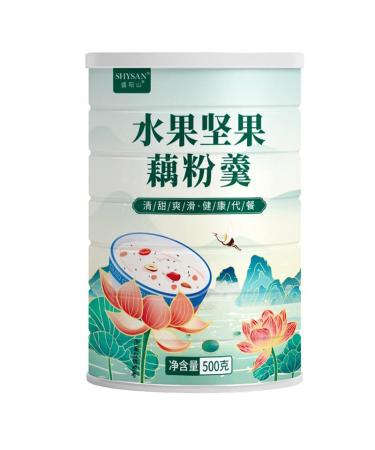 Fruit Nut Granule Lotus Root Powder Soup 500g/can Brewed Nut Lotus Root Powder Soup Nutritious Breakfast Substitute Porridge Delicious and Convenient Lotus Root Soup (3 can)