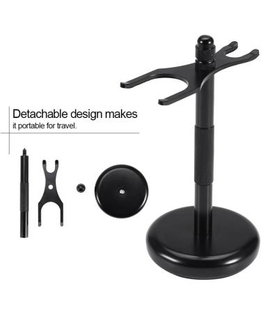 Shaving Brush Stand - Zinc Alloy Holder for Moustache & Razor | Stable & Balanced Black - Buy Online on SooperMarket.com