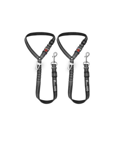 Headrest dog car seat belt 2 Pack Adjustable Durable Headrest Pet Safety Harness Restraint with Elastic Nylon Bungee Buffer Black