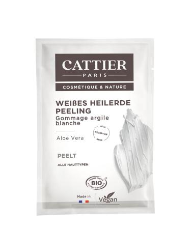 Cattier Healing Clay Peeling with white healing clay and aloe vera certified natural cosmetics 12.5 ml (pack of 4)