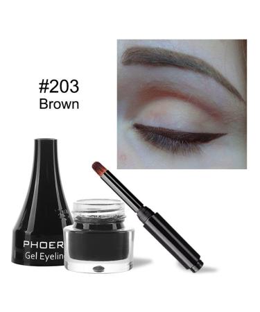 Go Ho Brown Eyeliner Gel Pot - High Pigmented Matte Cream Eye Makeup with Brush for Women - Buy Online on SooperMarket.com