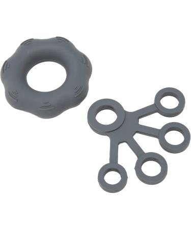 Finger Exerciser Soft Lightweight Silicone Grip Strengthener Washable Flexible for Weak Hands (Dark Grey) - Buy Online on SooperMarket.com