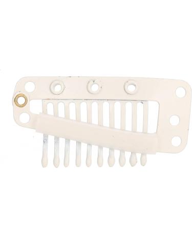 Hair Extension Clip 10 tooth Design Wig Clip Durable and Safe Functional for Wigs Hair Weaving for Most People(creamy-white) - Buy Online on SooperMarket.com