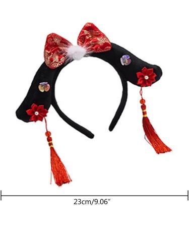 JSGHGDF Ancient Chinese HeadBand Hair Hoop Chinese Style Headband Chinese Girl for Hair Accessories Flat Red - Buy Online on SooperMarket.com