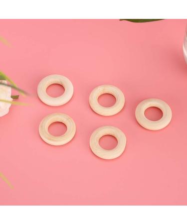 100pcs 25mm NR Wooden Ring Baby Teething Rings - DIY Craft Accessories - Buy Online on SooperMarket.com