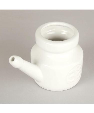 yuoseg 350Ml Ceramic Neti Pot Nose Cleaning Pot Leakproof Spout Pot for Nasal Rinsing Nose Washing Men Women White - Buy Online on SooperMarket.com