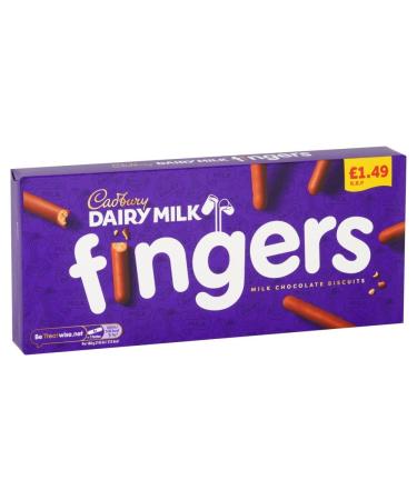 Cadbury Dairy Milk Fingers Chocolate Covered Biscuits 114g x 12