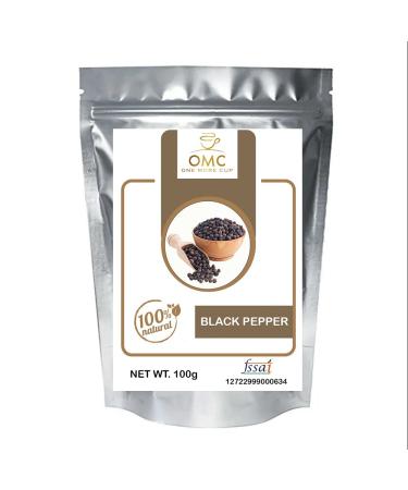 OMC Black Peppercorn (100gm Pack) | Kali Mirch | Whole Black Peppercorn