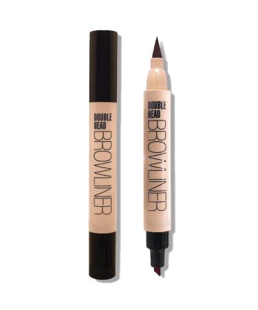 MIELIKKI 2 In 1 Eyeliner and Eyebrow Pen Waterproof Eyeliner Pencil Liquid Brow Pencil with Micro-Fork Tip Smudge Proof Eye Makeup Tool Travel Friendly Dark Brown #103 Dark Brown