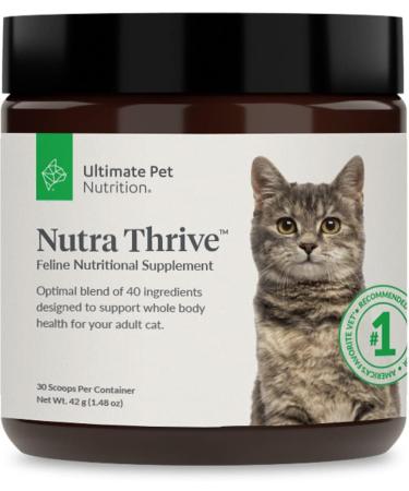 Ultimate Pet Nutrition Nutra Thrive Cat 40 in 1 Nutritional Supplement for Cats, 30 Servings