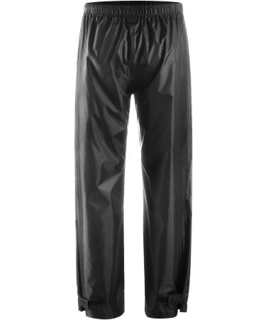 AXESQUIN 3XL Men's Waterproof Rain Pants - Breathable Lightweight Windproof Cycling & Hiking Overpants - Black - Buy Online on SooperMarket.com