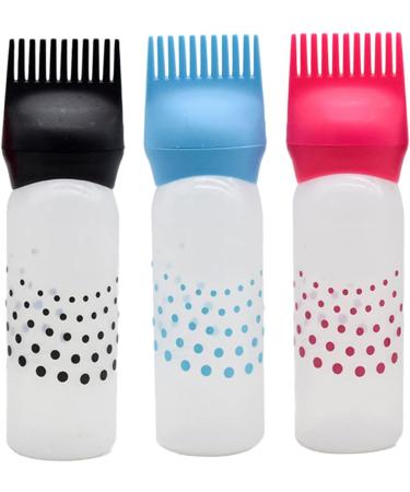 PLAFOPE 3pcs Salon Hair Dye Bottle Hair Root Applicator Bottle Hair Dying Bottles Hair Styling Tools Hair Color Brush Applicator Hair Oiling Bottle Hair Dye Brush Filling Comb - Buy Online on SooperMarket.com