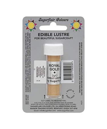 Sugarflair ROYAL GOLD Edible Lustre Dust Powder - Cake decorating shimmer