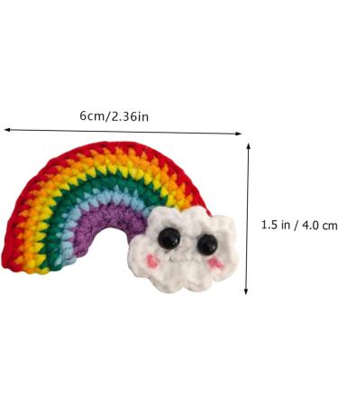 ABOOFAN 2 Pairs Rainbow Barrettes Snap Side Clamp Snap Hair Clip Colorful Hair Clips Rainbow Eardrop Props Kid Crafts Supplies Cotton Rainbow Pendant Girl Cartoon Alloy Flower Hairpin - Buy Online on SooperMarket.com