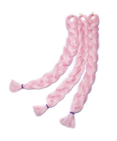 Tess 41 Jumbo Braids - Synthetic Crochet Hair Extensions 3PCs 165g - Pink 104cm - International Shipping Available - Buy Online on SooperMarket.com
