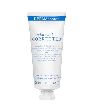 DERMAdoctor Calm Cool + Corrected Ceramide C Ferulic Acid + E Brightening Ultra-Rich Moisturizing Cream for Sensitive Skin 2.0 fl oz