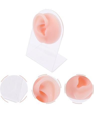 KALLORY Silicone Ear Jewelry Tools Set - 3 Pieces Rubber Ear Models for Piercing Kit - Reusable & Soft - Complexion - 11.5x7.5cm - Buy Online on SooperMarket.com