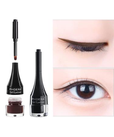 Go Ho Brown Eyeliner Gel Pot - High Pigmented Matte Cream Eye Makeup with Brush for Women - Buy Online on SooperMarket.com