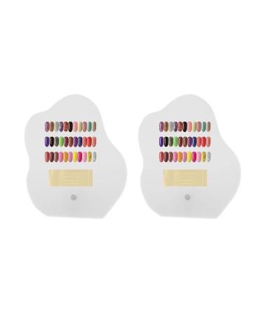 2 x Nail Holder - Acrylic Nail Tip Scoring Panel for Home Nail Studio | Beginner-Friendly Nail Art Display Rack - Buy Online on SooperMarket.com