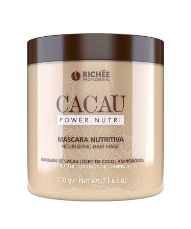 Rich e Cacau Power Nutri Nourishing Hair Mask with Coconut Oil 500g/17.63 oz Cacau Power Mask 500g