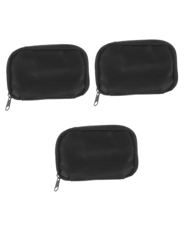 Hemoton Tote Bag 6 Pcs Blood Meter Storage Bag Zipper Case Doctor Supplies Portable Sphygmomanometer Suitcase Blackx3pcs 13x8.5cmx3pcs