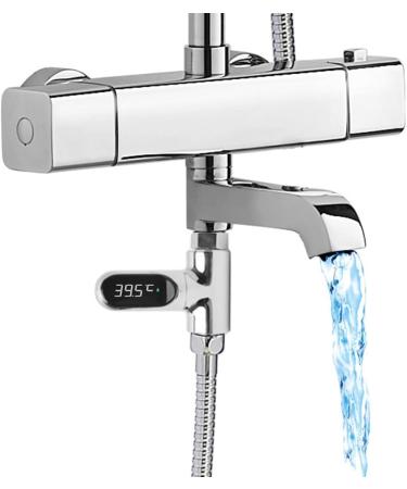 Digital Shower Thermometer 5 85 C | 360 Rotating LED Water Meter | Baby & Elderly Safe Thermometer - Buy Online on SooperMarket.com