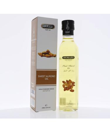 Hemani Sweet Almond Oil 100% Pure Cold Pressed for Hair, Skin & Nails - 8.5 FL OZ - Buy Online on SooperMarket.com