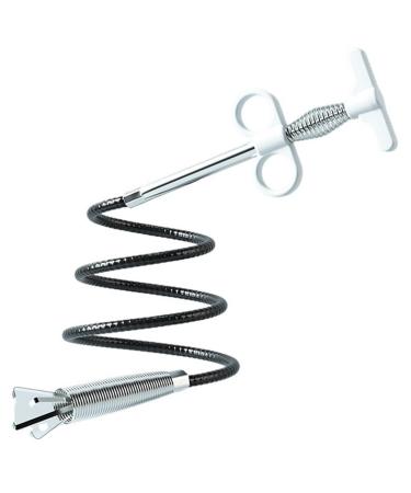 60/90/160mm Sewer Pipe Unblocker Bathroom Hair Sewer Sink Cleaning Tools Snake Spring Pipe Dredging Tool Kitchen Accessories (Size : 90cm White)