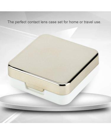 Akozone Reflective Contact Lens Container & Holder Set Cute Eye Care Travel Box with Mirror for Lentils Pink & Gold - Buy Online on SooperMarket.com